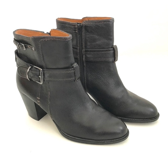 SOFFT Ankle Boots Leather Booties Wyoming Heeled Boots Black Women’s Size 8.5 - Picture 1 of 16